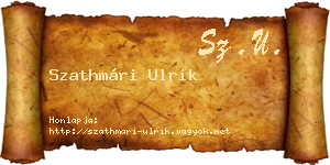 Szathmári Ulrik névjegykártya